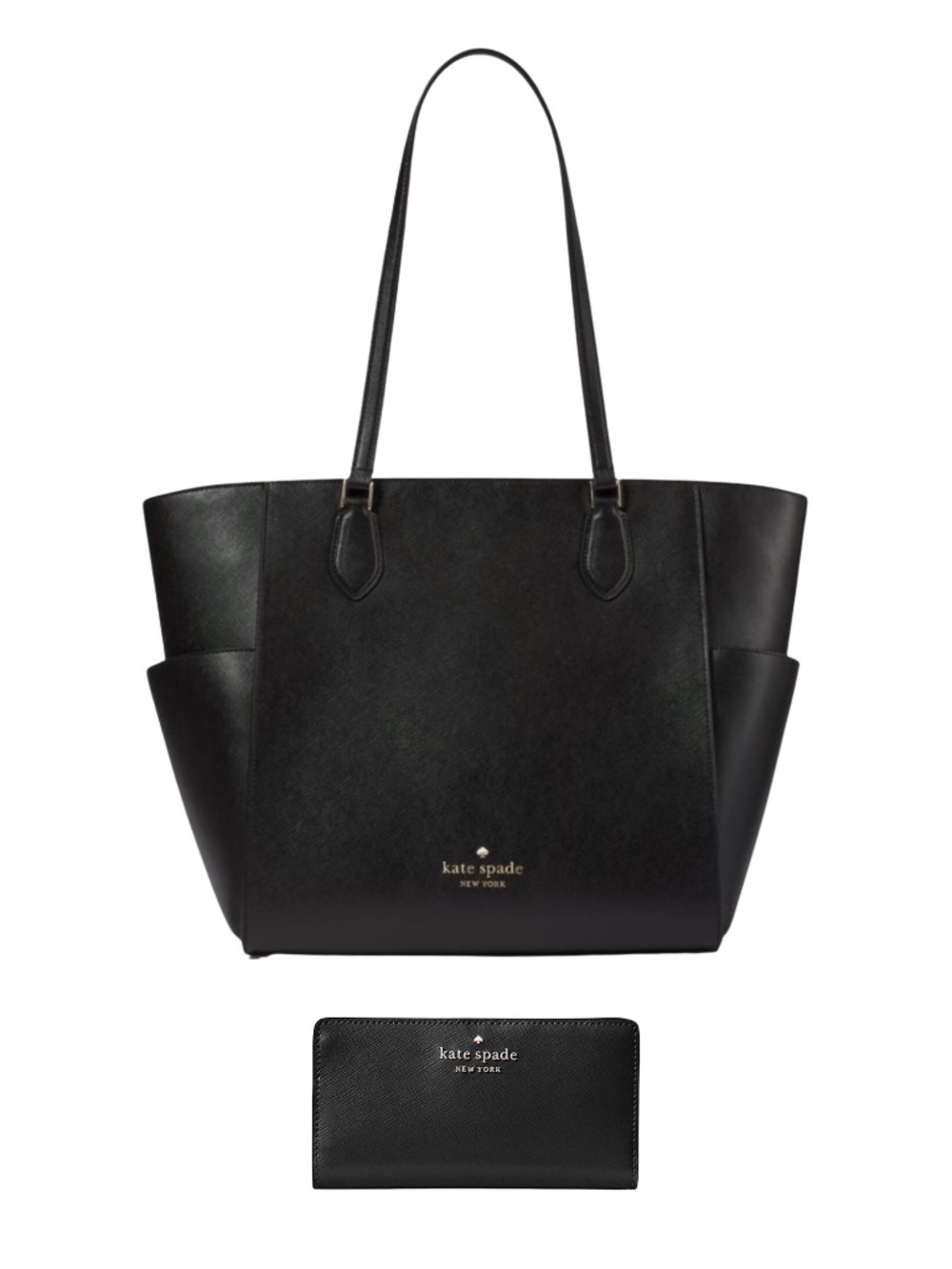 Kate Spade Madison Laptop Tote Bag & Large Slim Bifold Wallet Bundle